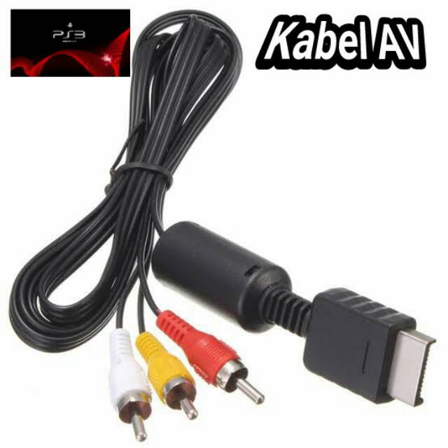 Jual kabel AV RCA untuk playstation Ps2 , Ps3 original