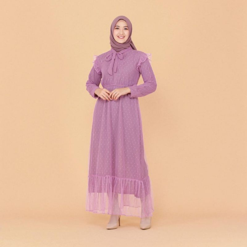 DAVINA MAXI TILE DOT // DAVINA MAXY DRESS / dotty dress // gamis ceruty babydoll tile dot