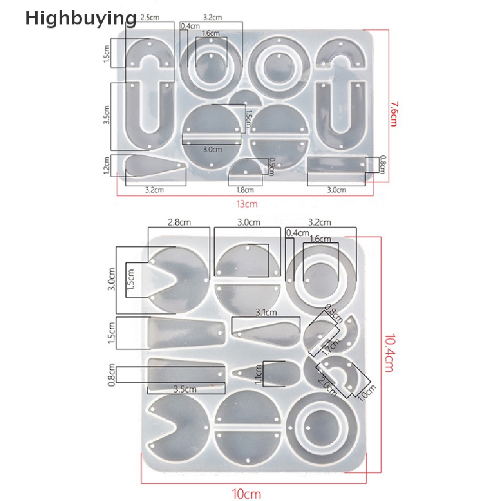 Hbid Cetakan Resin Epoksi Bahan Silikon Untuk Membuat Perhiasan Anting / Liontin DIY