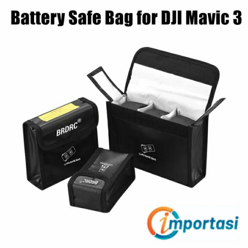 LiPo Battery Safe Bag for DJI MAVIC 3 Storage Protective Box Tas Batere Anti Ledakan Waterproof