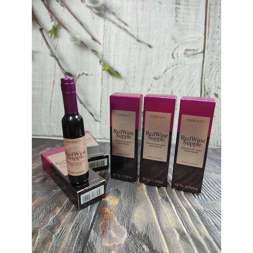 LIPCREAM  REDWINE SUPPLE Moisturizes Water Surplus Moistur Silky Nonstick Lipstick