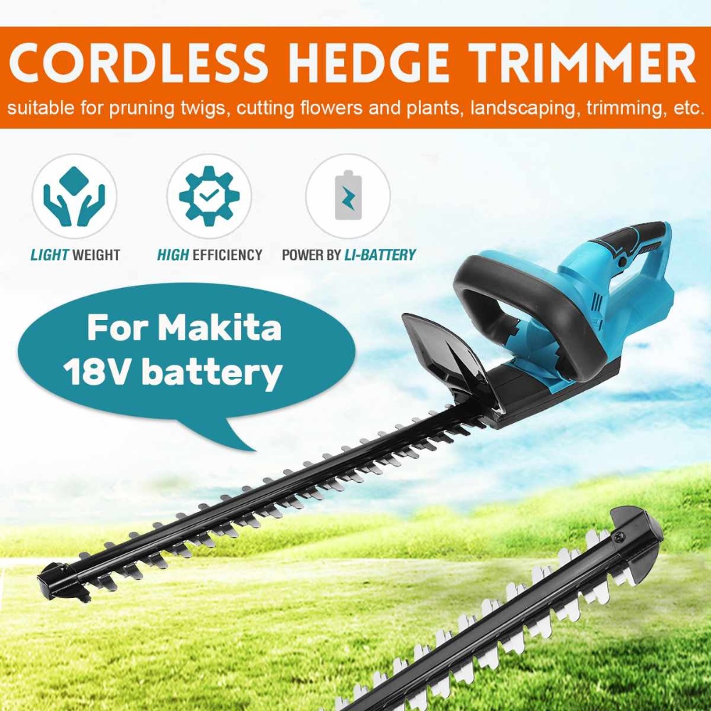 Mesin Pemangkas Dahan Baterai 48 Volt Cordless Hedge Trimmer Pemangkas Ranting Bunga Taman