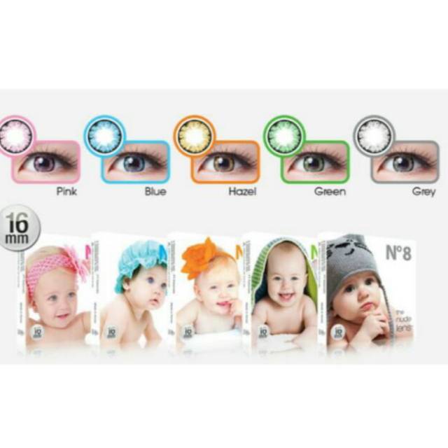 Softlens warna bulanan ICE No 8/soflens bulanan ice n8 colour BIG EYES/BABY EYES normal s/d -6.00