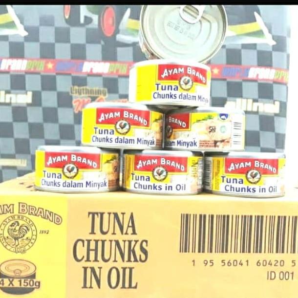 

Sarden Tuna Chunks In Oil Ayam Brand @ 150 x 24 Kaleng Percarton ---Termurah---