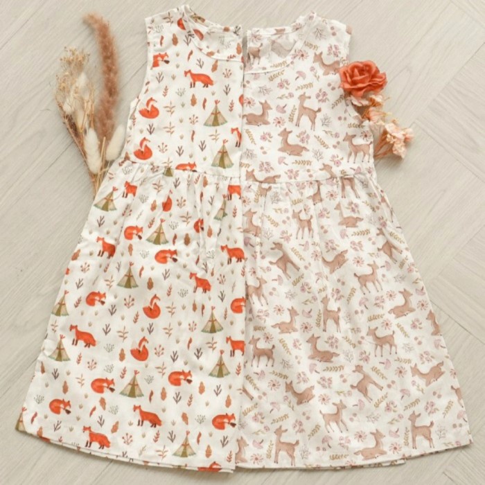 LITTLE PALMERHAUS Sleeveless Dress Baju Anak Perempuan 0-4 Tahun