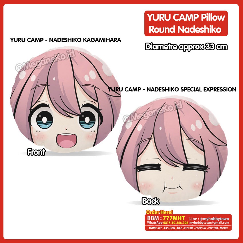 Bantal Bulat Yuru Camp : Nadeshiko