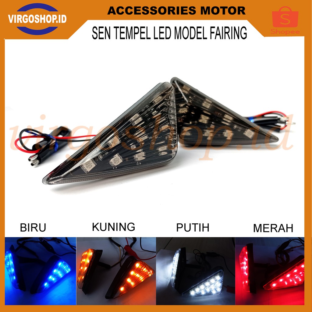 Lampu SEN Tempel LED Model Segitiga - Motor Fairing