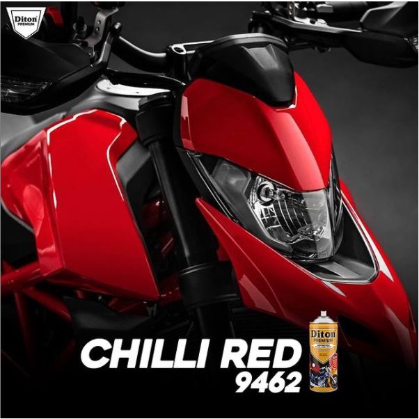 Pilox Diton Premium Chili Red 9462 400ml Warna Merah Cabe Cili Ret Solid motor mobil helm pylok pylox pilok