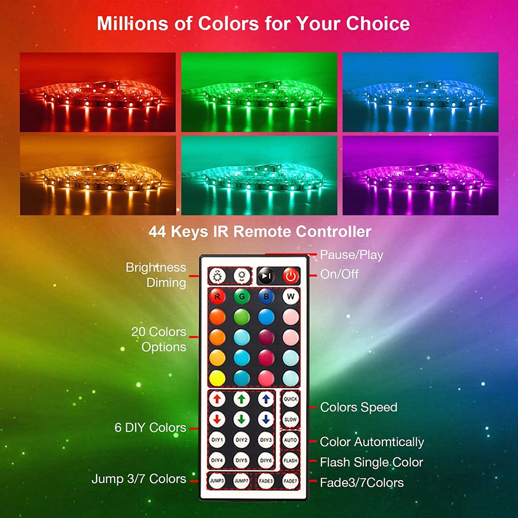 Led Strip RGB 5050 220V 5Meter plus Remote dan Controller, Set Lengkap Langsung pakai Led fleksibel anti air 5M Strip Flexible Light Waterproof 5050 RGB 5M Remote Warna Multi Warna Paket Lampu LED strip 5 10 Meter RGB 5050 2835 3528 IP33 IP44 5M 10M