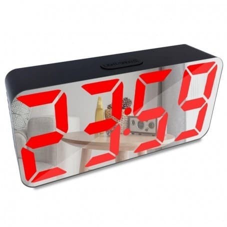 Digital Alarm Clock Mirror DS-3622 / Jam Meja Digital Led Weker Red