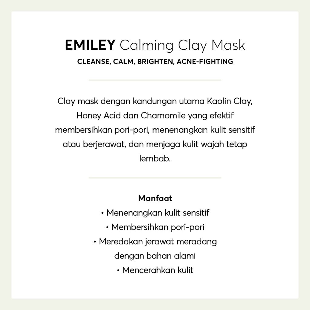 EMILEY Calming Clay Mask + Gentle Cleansing Gel