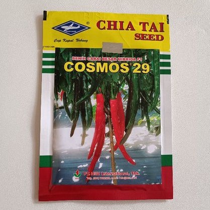 COSMOS-29 F1 Benih Cabe Merah Besar Chia Tai Seed Cap Kapal Terbang isi 10 gram