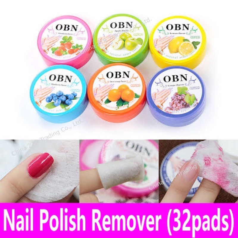 Nail polish remover 32 pads tissue / nail polish varnish remover tisu pembersih cat kuku