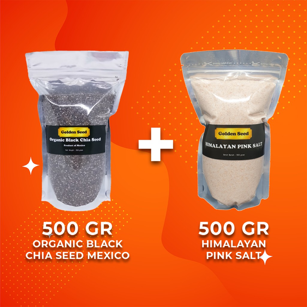 PROMO PAKET 500GR BLACK CHIA SEED MEXICO & 500GR GARAM HIMALAYA / HIMALAYAN PINK SALT | Shopee ...