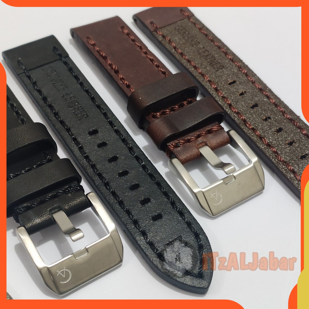 Tali jam tangan Alexandre christie Kulit Leather strap 22mm 24mm