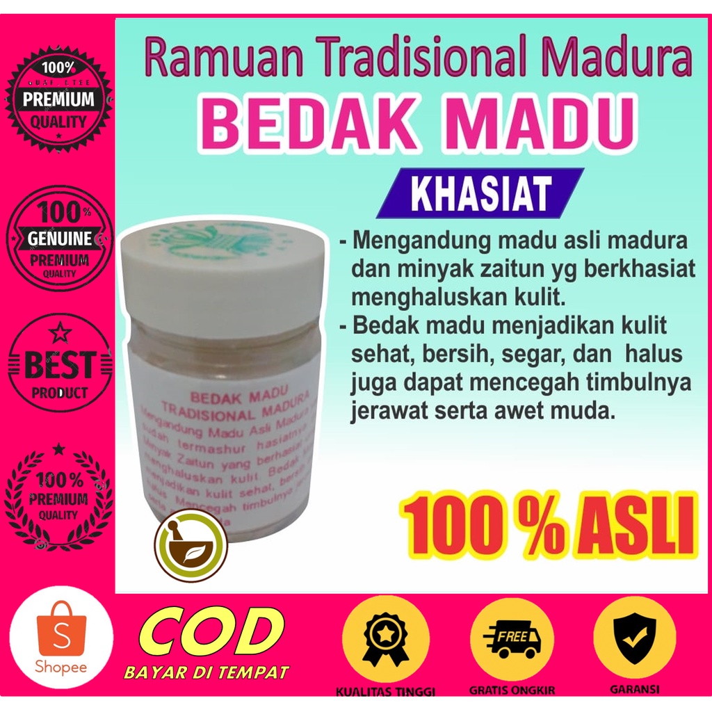 Bedak Madu tradisional madura OBAT JERAWAT DAN BEKAS JERAWAT PALING AMPUH PENGHILANG FLEK HITAM DIWA