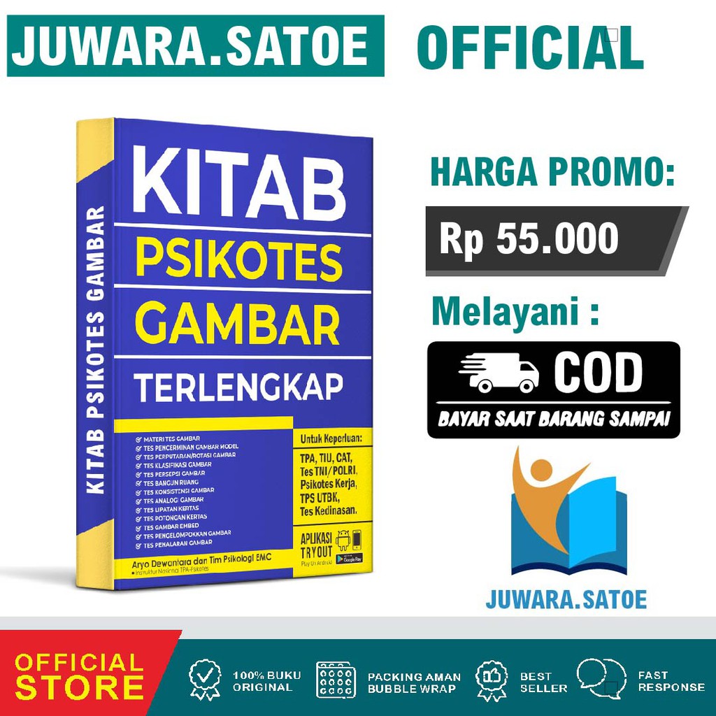 KITAB PSIKOTES GAMBAR PENUNJANG TES CPNS, TNI POLRI, KEDINASAN, IPDN DAN STAN 2022