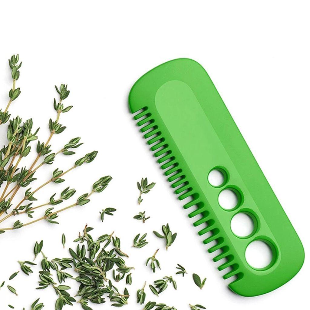 [Elegan] Pengupas Daun Sayur 1pcs Pegangan Nyaman Multifungsi Dapur Sipplies Kale Stripping Comb