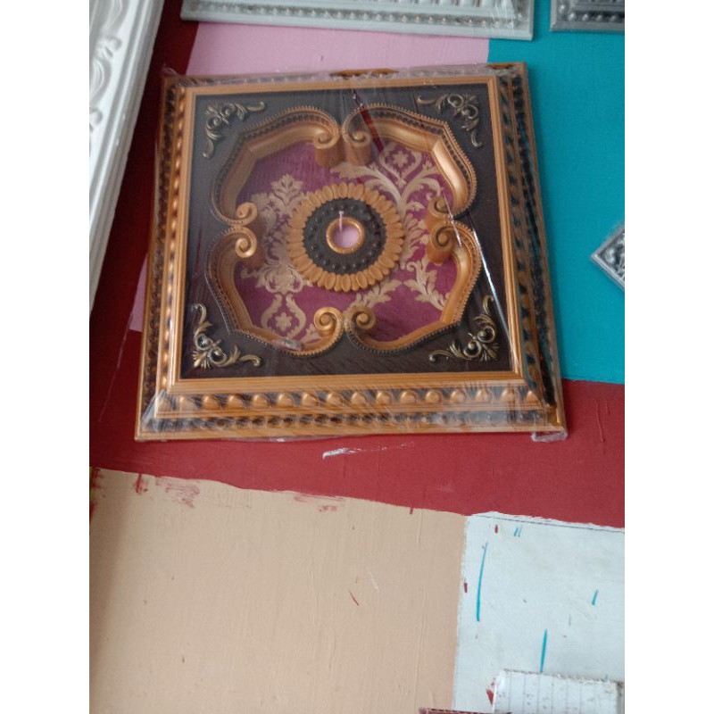 Ornamen lampu pvc lampu plafon PVC kotak hiasan plafon pvc