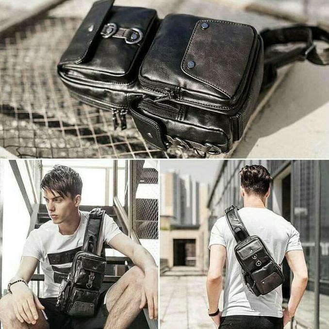 Tas Slempang Kulit Pria tas Selempang Premium 9852 MURAAAh