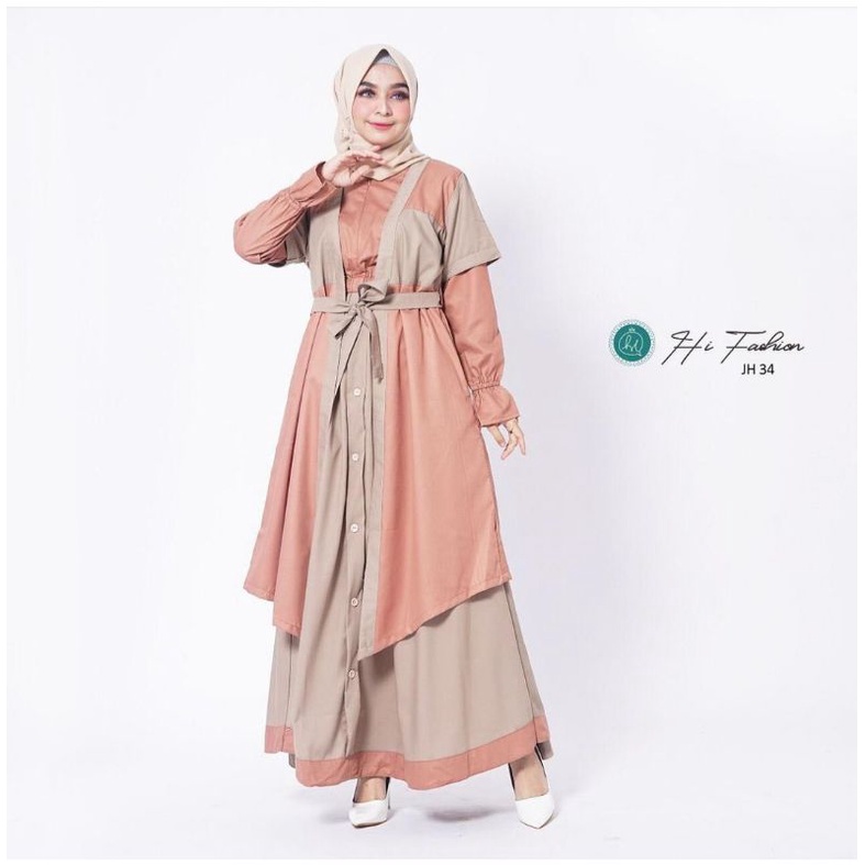 Gamis Wanita Terbaru Hi Fashion kode JH 34