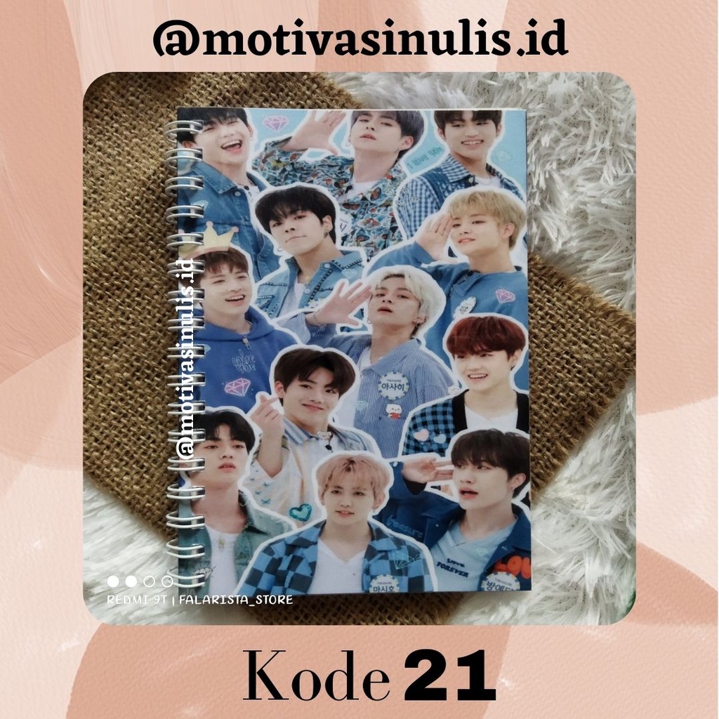 (Standard) NOTEBOOK SPIRAL BLACK LINES Part 2 COVER MOTIVASI / BUKU CATATAN HARIAN-21