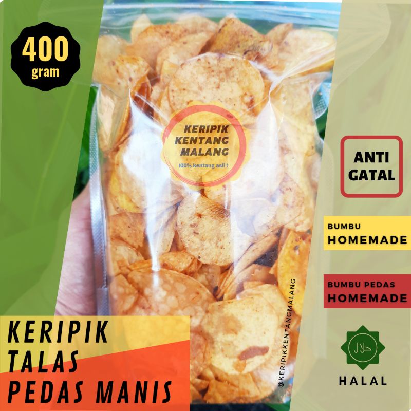 

Camilan Pedas | Keripik Talas | Keripik Pedas - 400 gram