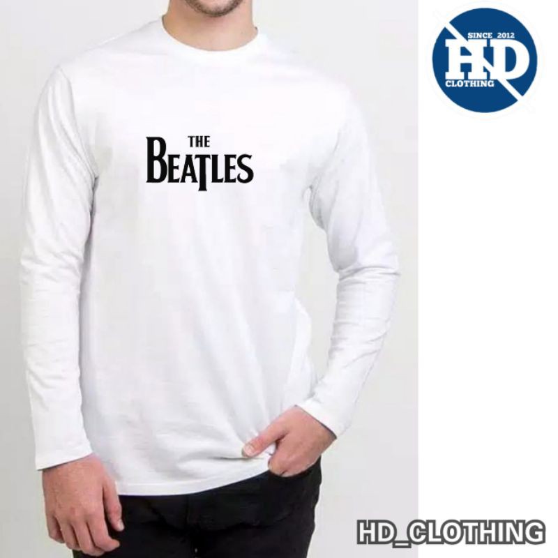 Baju kaos musik lengan panjang band the beatles
