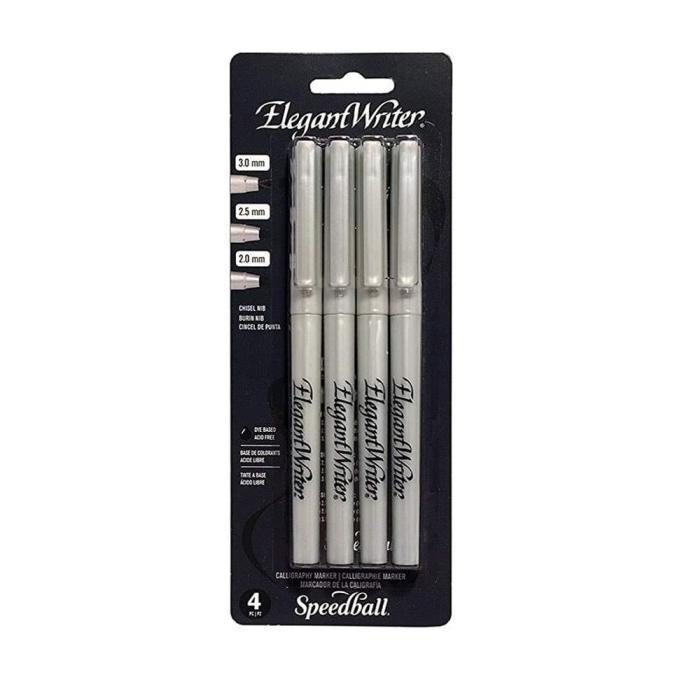 

[[COD]] SPEEDBALL Elegant Writer 4-pcs Set Calligraphy Marker Black KOMPLIT Kode 633