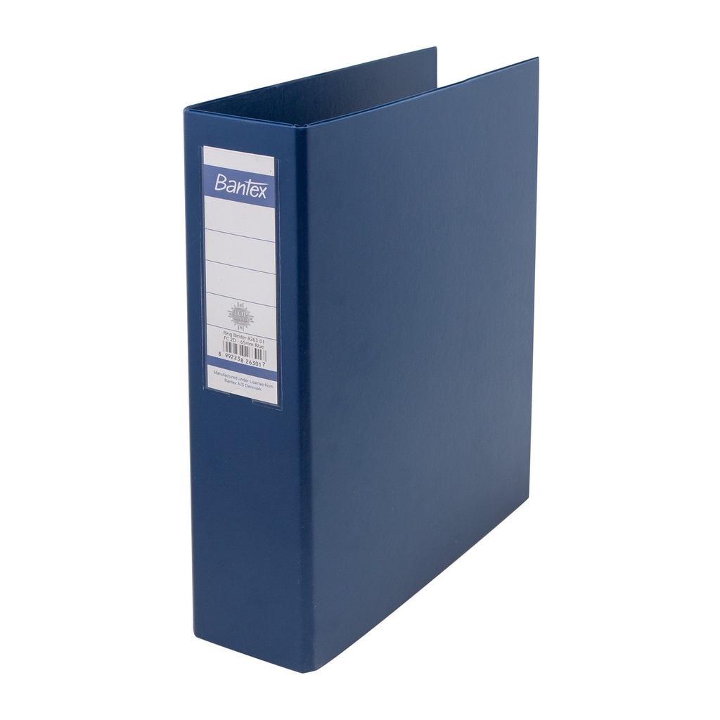 

Bantex Ring Binder 2 Ring D 65mm Folio Blue 8263 01