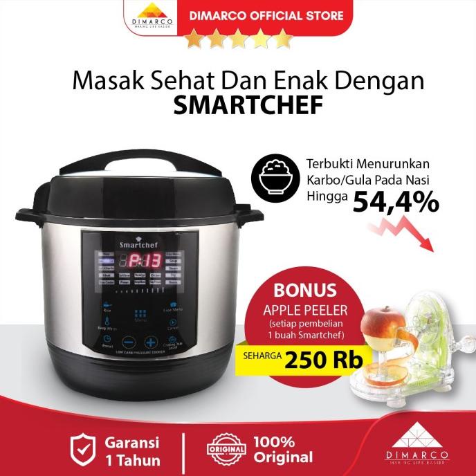 SMART CHEF Low carbo rice cooker pressure cooker listrik garansi resmi