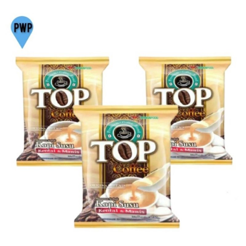 

Top Coffe Kopi Susu Kental Manis 3 in 1 Kopi Instan 30gr x 20s Paket 3pc