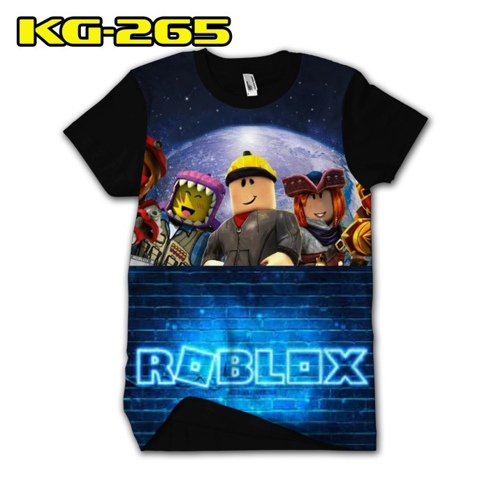 Baju Kaos Roblox print 3D game Android Mirip Minecraft