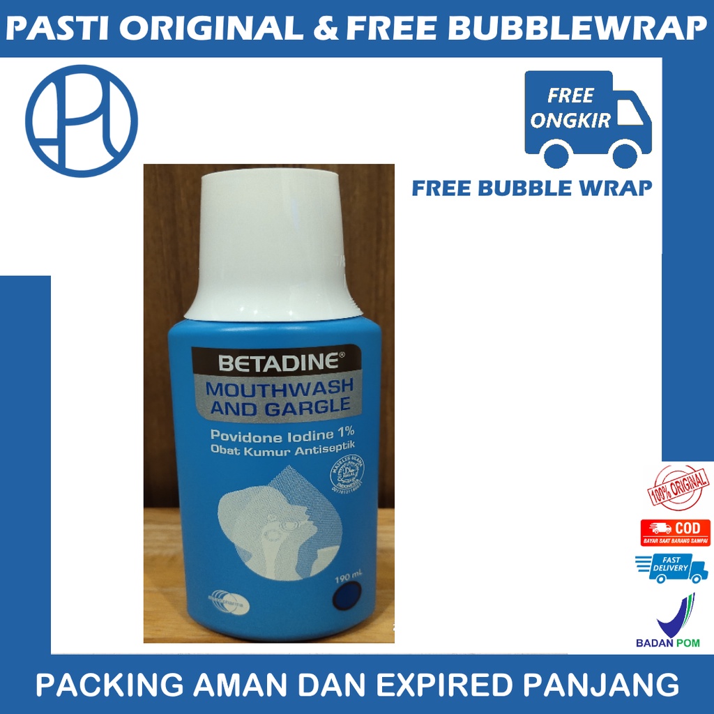 BETADINE GARGLE 190ML BETADINE OBAT KUMUR 190 ML MENGATASI BAU MULUT SARIAWAN SAKIT TENGGOROKAN GUSI BENGKAK