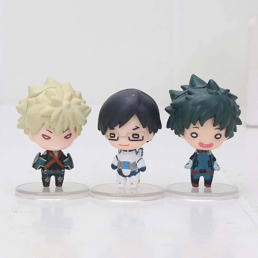 Needway My Hero Academia Q Version Patung Model Mainan Koleksi Model Bakugo Katsuki Hiasan Rumah Midoriya Izuku Figure Age of Heroes Figure Model Mainan