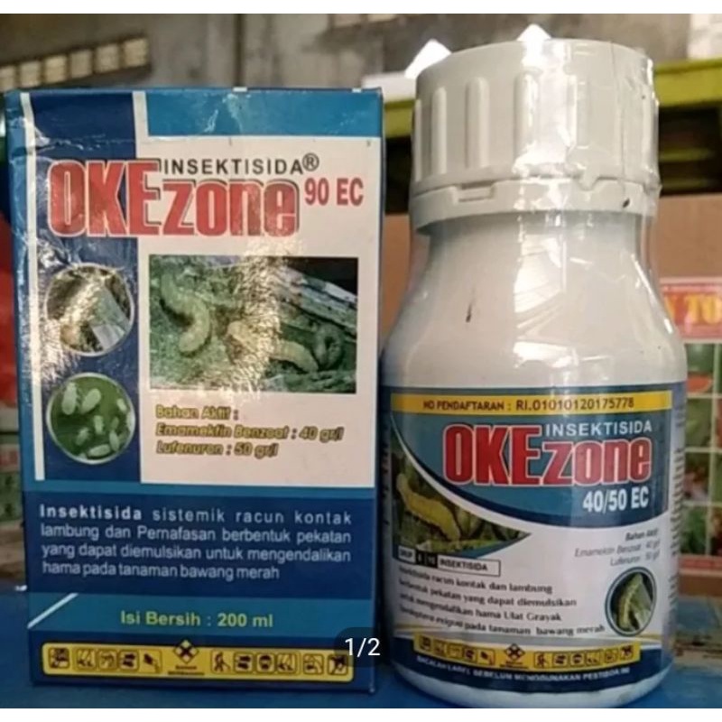 Insektisida OKEzone Bahan Aktif Ganda Emmamectin Benzoat 40 gr/l dan Lufenuron 50 gr/l EC 200ml