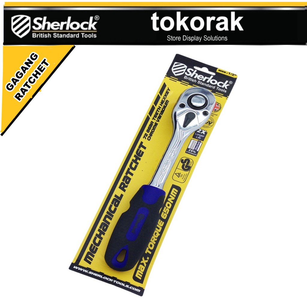 GAGANG RACHET 1/2 &quot; SHERLOCK - TANG RATCHET - KUNCI RING SHOCK