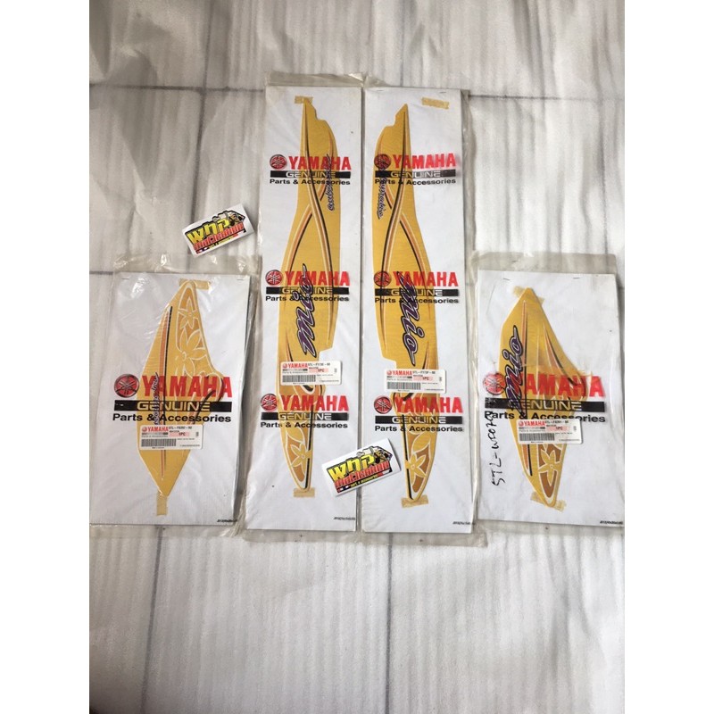 striping Mio sporty bunga kuning 2004 2005 striping Mio sporty kuning