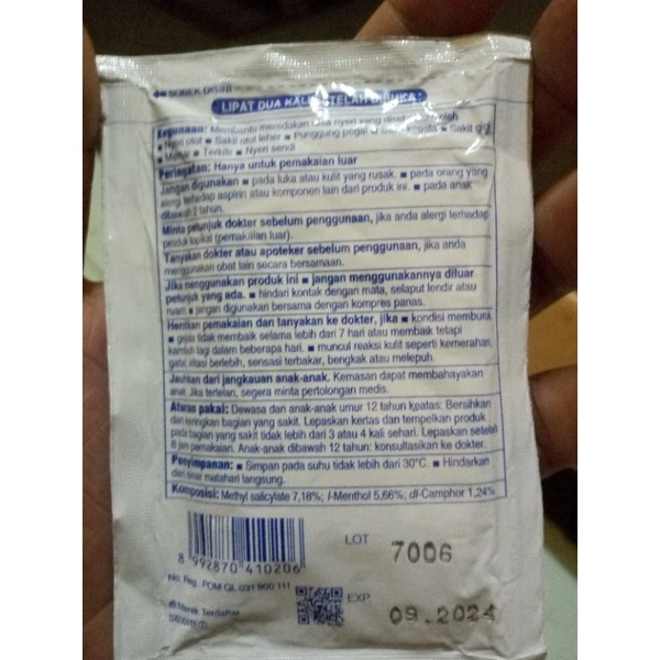 KOYO SALONPAS HIJAU 12 × 1 LEMBAR