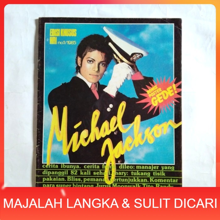 Majalah HAI Edisi Khusus No.1 Feb 1985 Cover MICHAEL JACKSON Langka