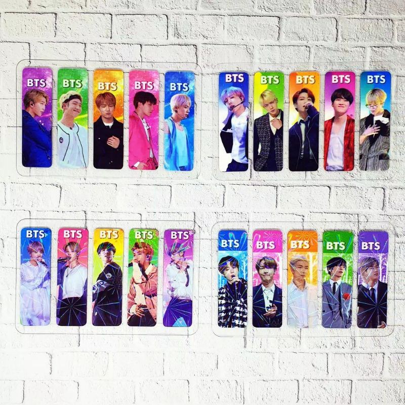 1 SET 100PCS STICKY NOTES PLASTIK MOTIF / STICKY NOTES / PEMBATAS BUKU BTS