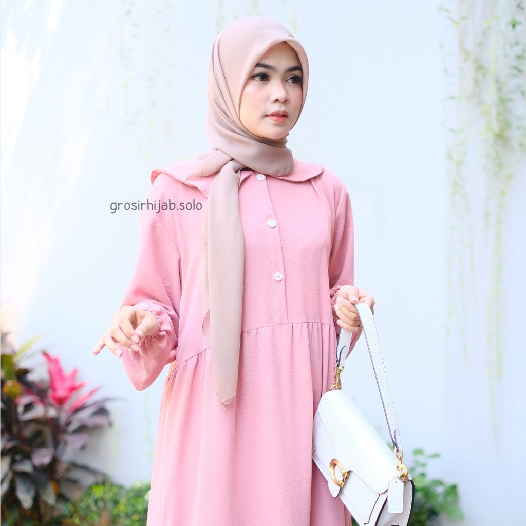 (MGA) GAMIS DILLAH RUFFLE DAILY BUSUI WANITA DRESS CRINCLE AIRFLOW