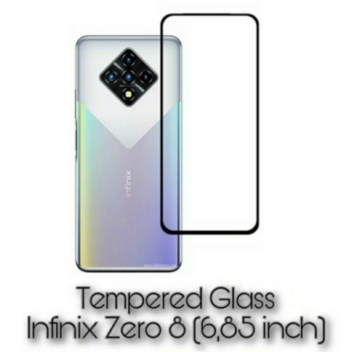 KOREAN FULL LEM Infinix Zero 8 X687 6.85 inchi Tempered Glass FULL SCREEN TG 5D 9D 21D FULL GLUE