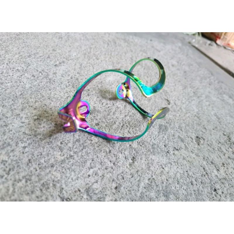 bottle cage alloy rainbow tempat bidon rak botol sepeda pelangi botol air minum sepeda bisa mtb roadbike balap road bike seli lipat folding bike