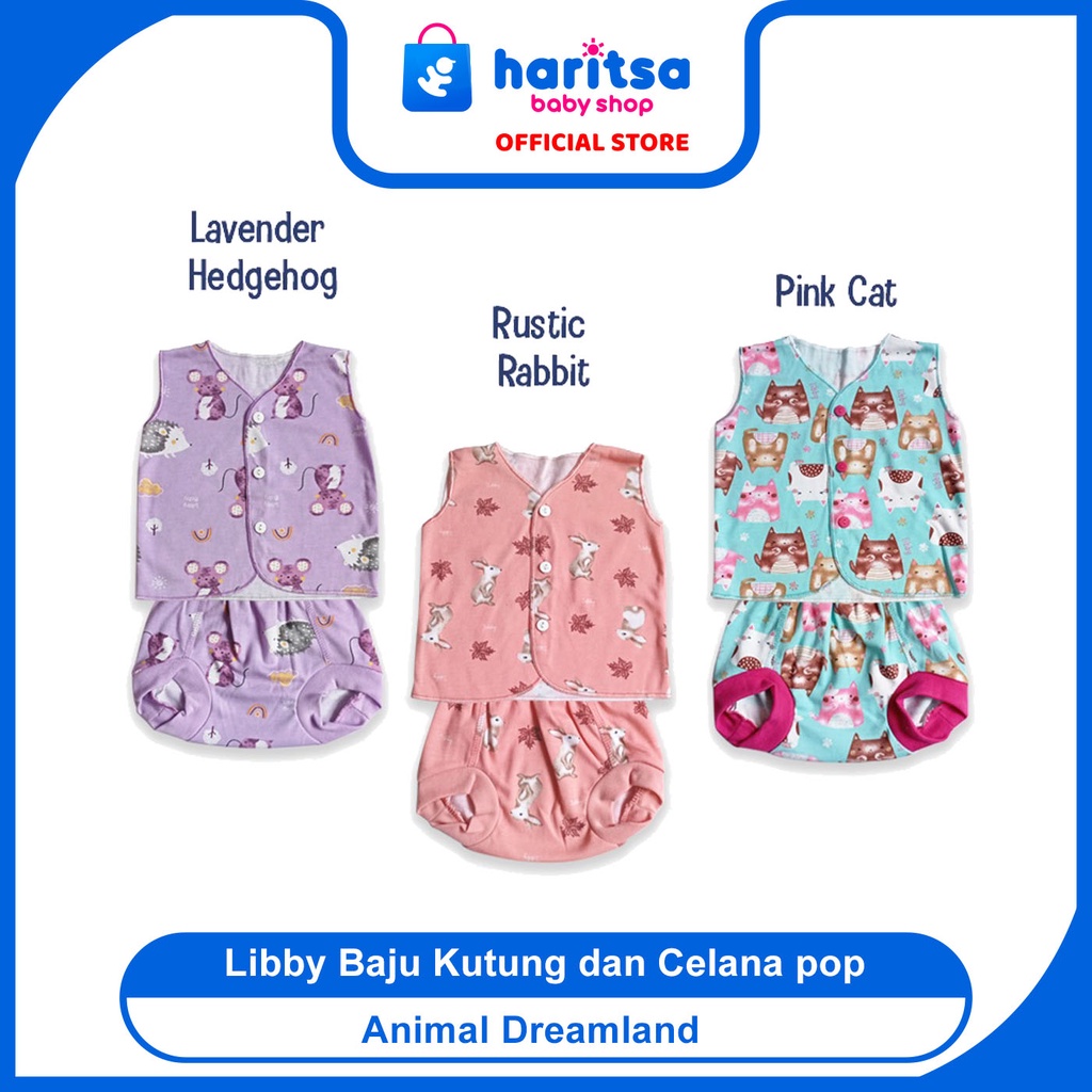 Libby Baju Kutung dan Celana pop Motif Animal Dreamland