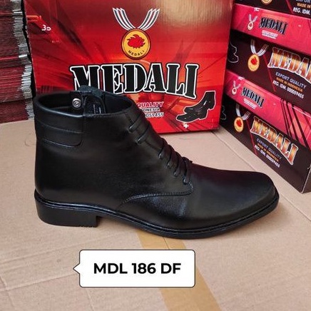 Sepatu Kulit PDH Pria boots Polri TNI security guard PNS sepatu kerja formal tampil lebih keren