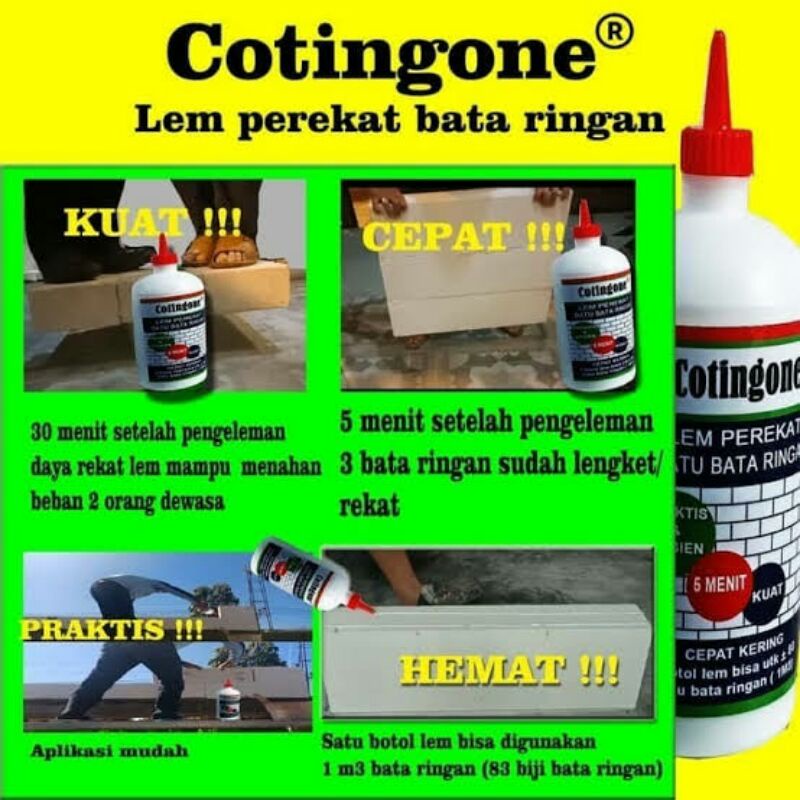 cotingone perekat batu bata ringan