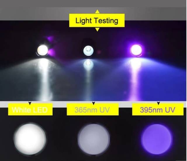Senter Sinar Ultraviolet UV Alat Mendeteksi Cek Uang Asli Palsu / Senter LED cree Q5 395 Ultraviolet