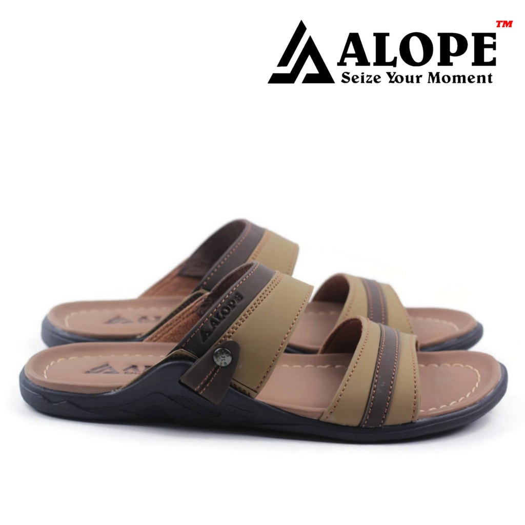 Sandal Kulit Alope H 06 Model Cowok Sendal Pria Kasual Ukuran 39 Sampai 43-6