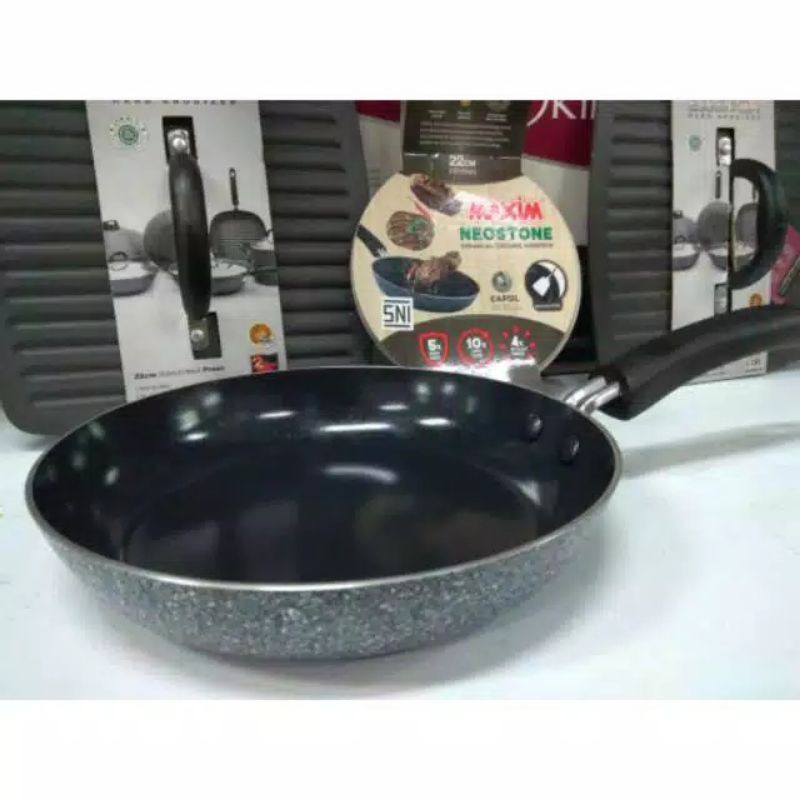 FRYPAN MAXIM KERAMIK NEOSTONE PENGGORENGAN 20 22 24 26 28 CM ANTI LENGKET ANTI GORES SEHAT AMAN ORIGINAL